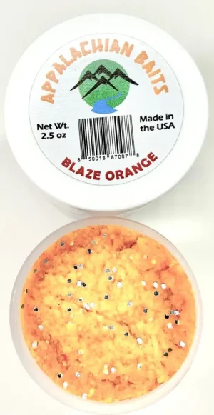 BLAZE ORANGE, Soft Sinking Dough Bait, Scented, 2.5 oz