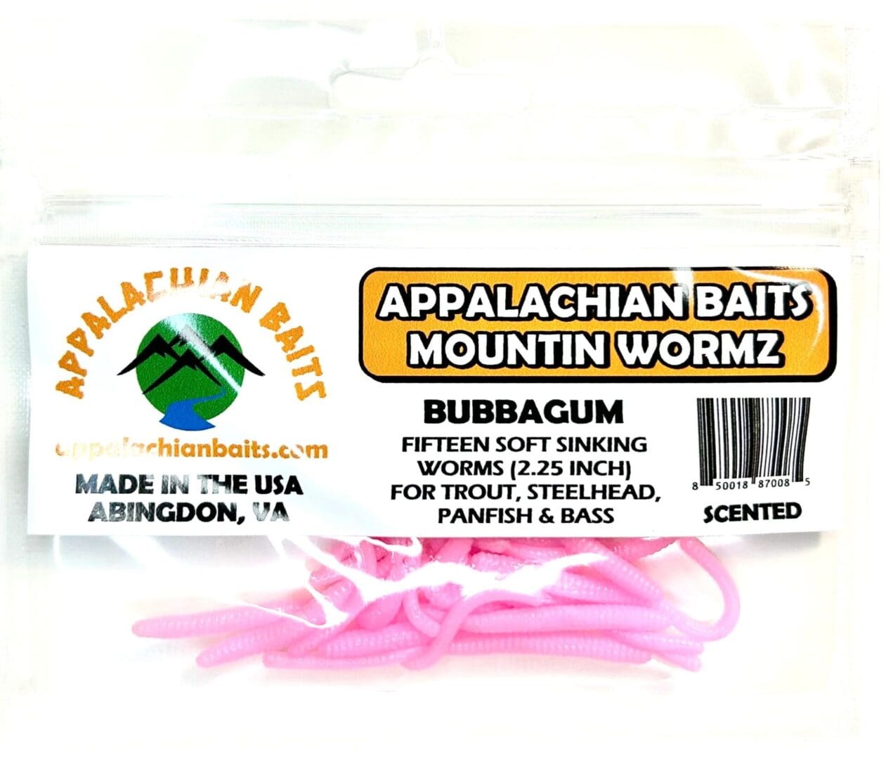 BUBBAGUM Mountin Wormz, 21/4" Soft Sinking Fishing Bait Worms, Scented, (15 count) - Image 3