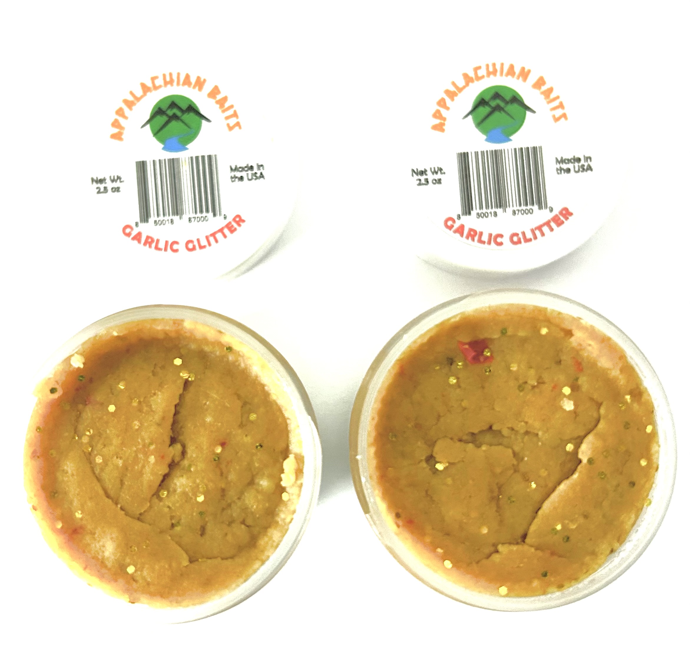 GARLIC GLITTER 2-Pack, Soft Sinking Dough Bait, Scented, 2.5 oz