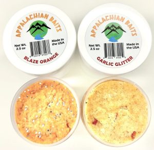 GARLIC GLITTER/BLAZE ORANGE Combo, Soft Sinking Dough Baits, Scented, 2.5 oz, (2 count)