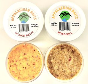 SALMON PATTY/ROAD KILL Combo, Soft Sinking Dough Baits, Scented, 2.5 oz, (2 count)