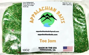 TOE JAM, Soft Sinking Dough Bait, Scented, 10 oz bag